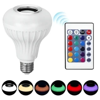 Bombillo Parlante Bluetooth + Control Rgb