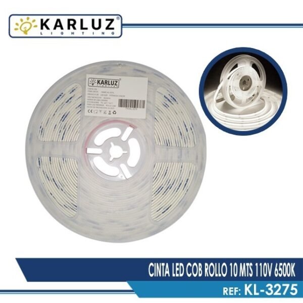 Cinta led 110v x 10mt blanca