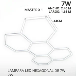 Lampara Colmena Hexagono 44cm/cu Blanco