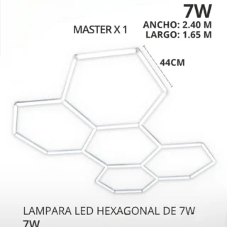 Lampara Colmena Hexagono 44cm/cu Blanco