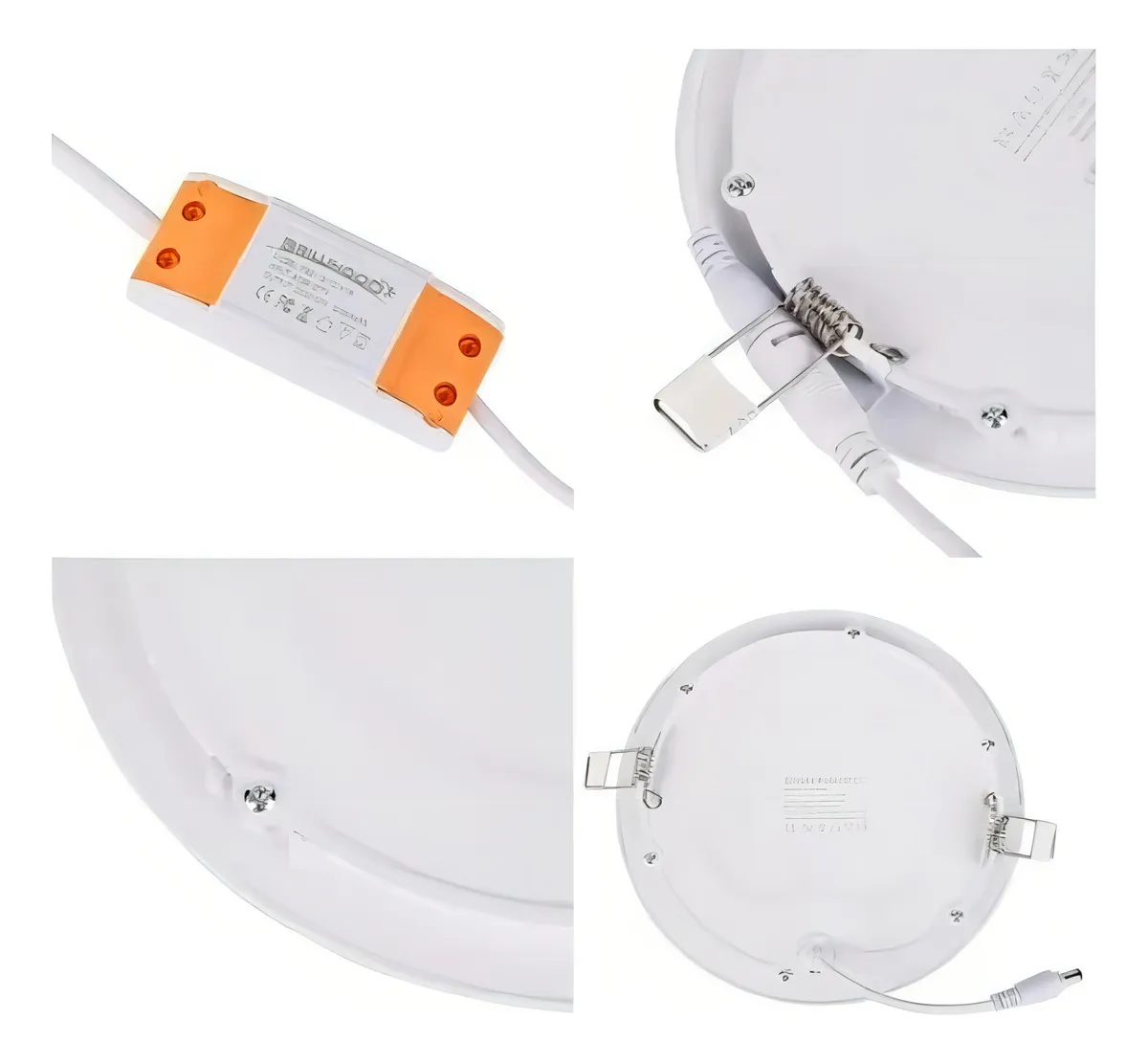 Panel Led Incrustar Redondo Luz Cálida 12w Certificadas Color Blanco - Image 3