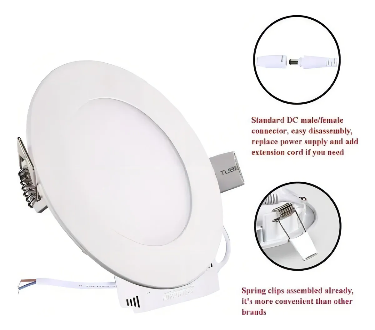 Panel Led Incrustar Redondo Luz Cálida 12w Certificadas Color Blanco - Image 4